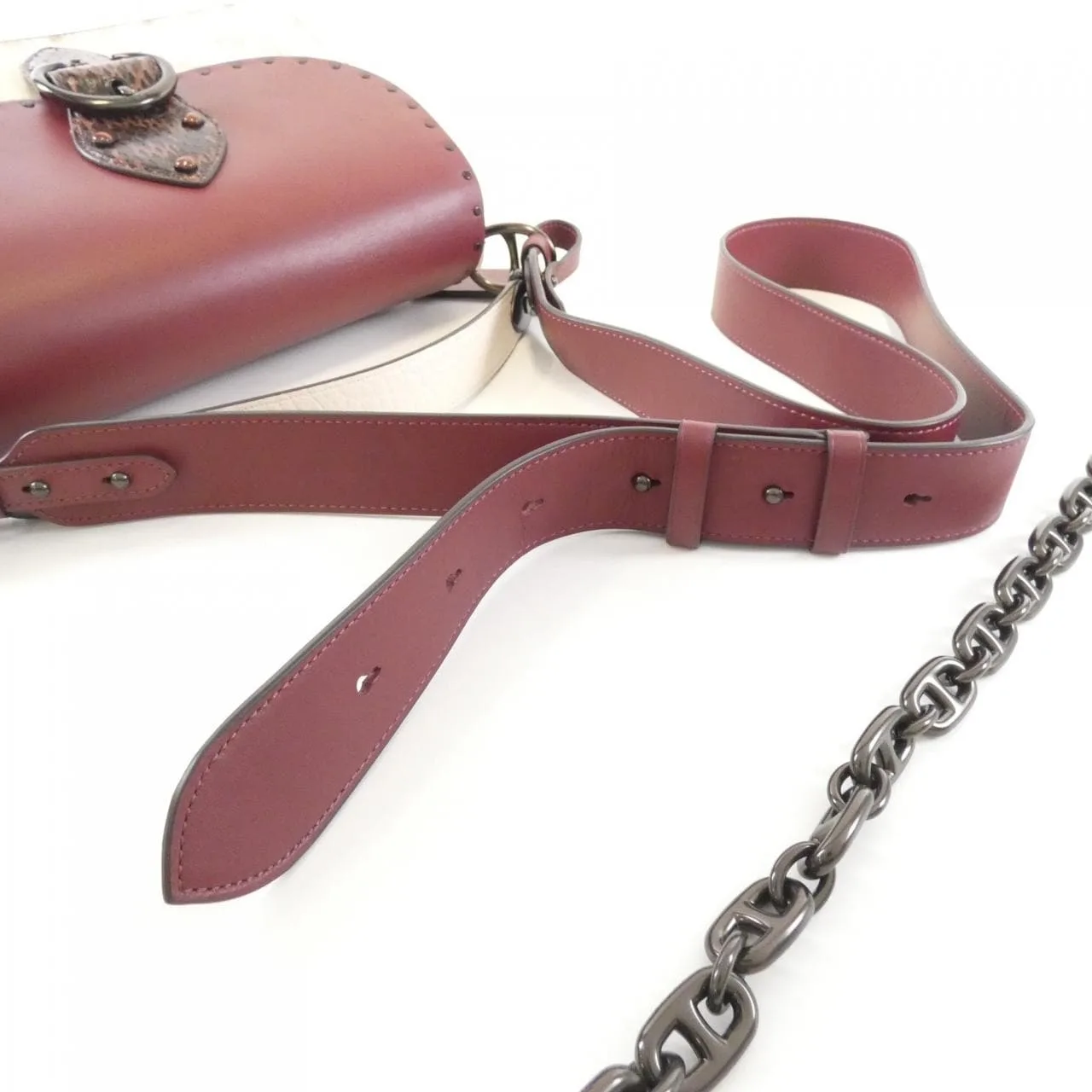 COACH 4593 Shoulder Canvas 酒紅色 帆布 中古品A - 縮圖 5