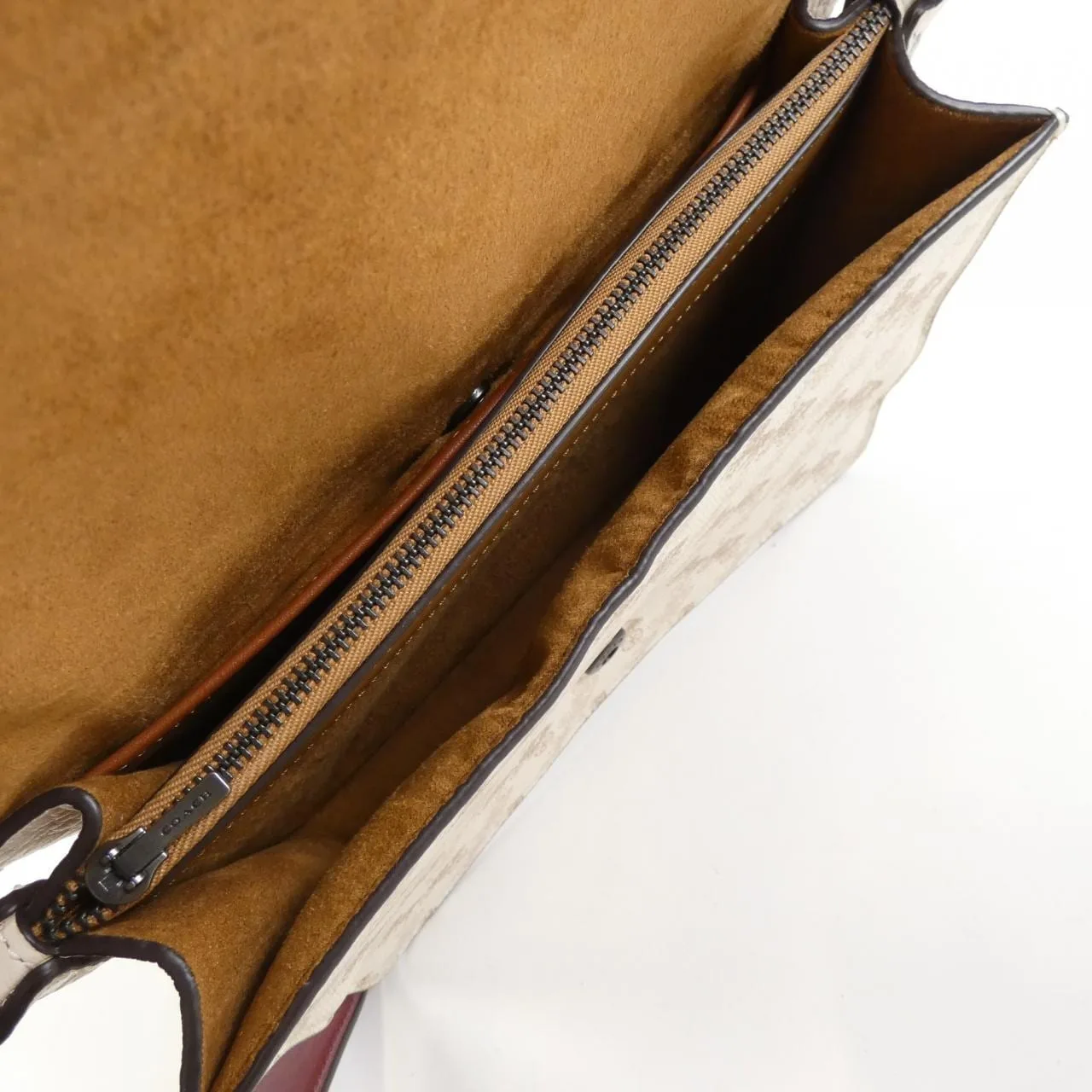 COACH 4593 Shoulder Canvas 酒紅色 帆布 中古品A - 縮圖 7