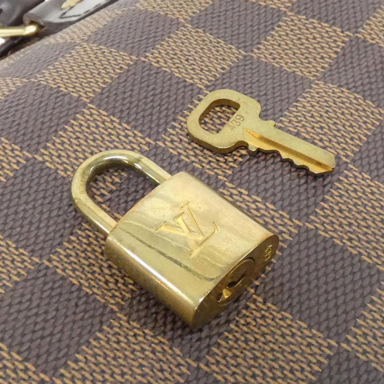 LOUIS VUITTON Speedy N41532 Boston Damier 黑色 Damier 中古品A - 縮圖 3