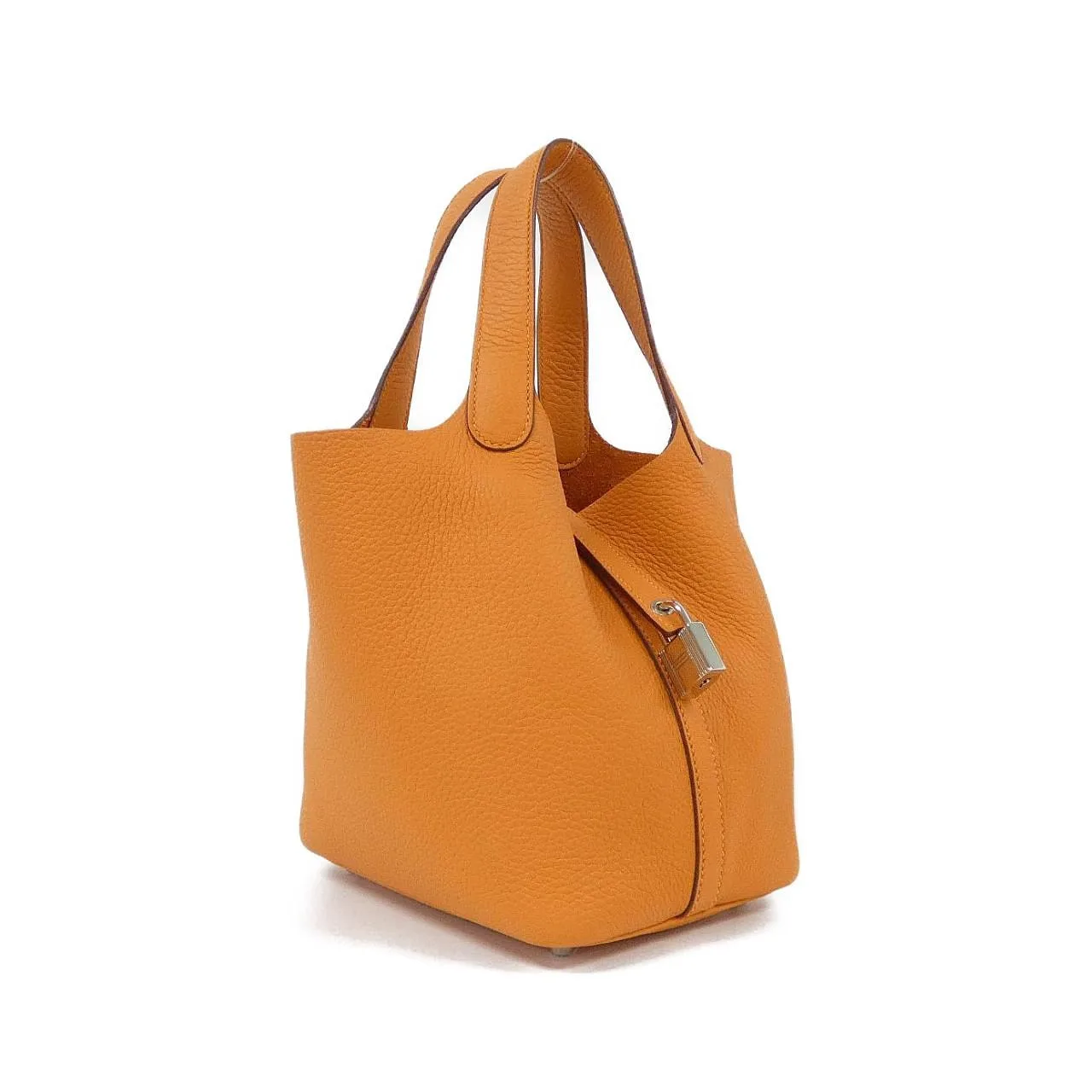 HERMES Picotin 056289CK Handbag Clemence Orange