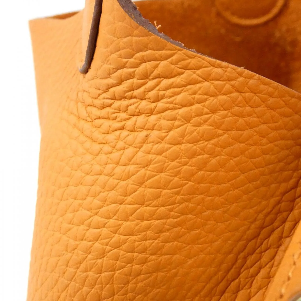 HERMES Picotin 056289CK Handbag Clemence 橙色 Clemence 皮 中古品A - 縮圖 3