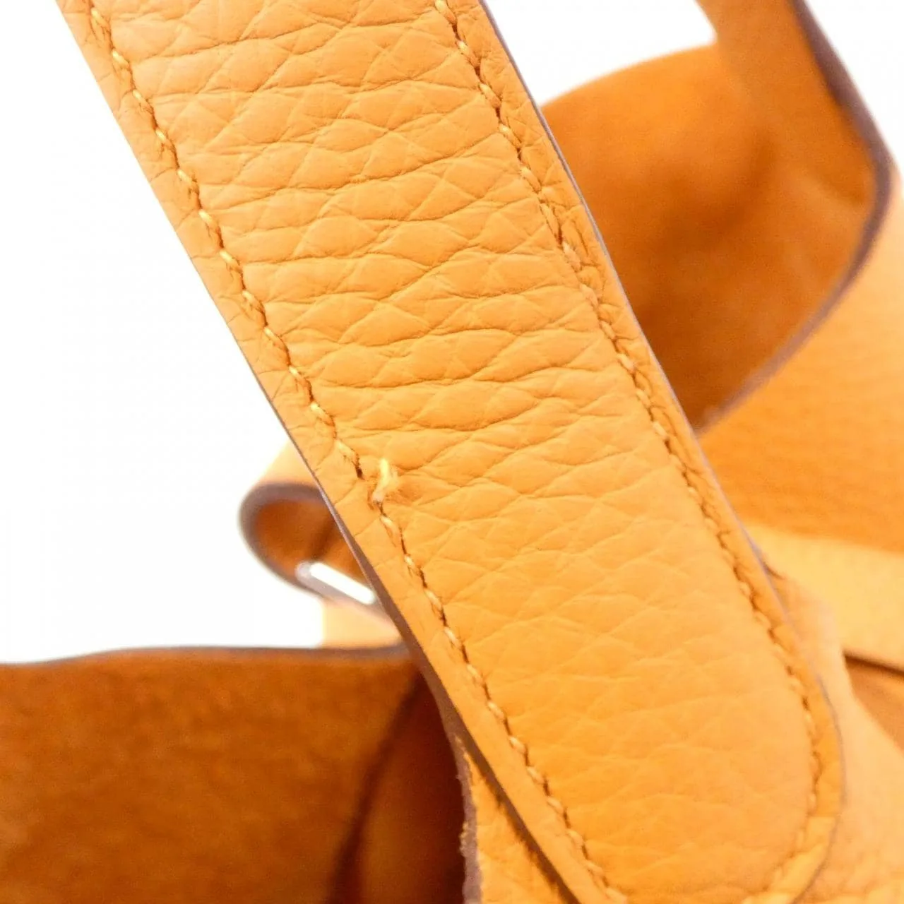 HERMES Picotin 056289CK Handbag Clemence 橙色 Clemence 皮 中古品A - 縮圖 7