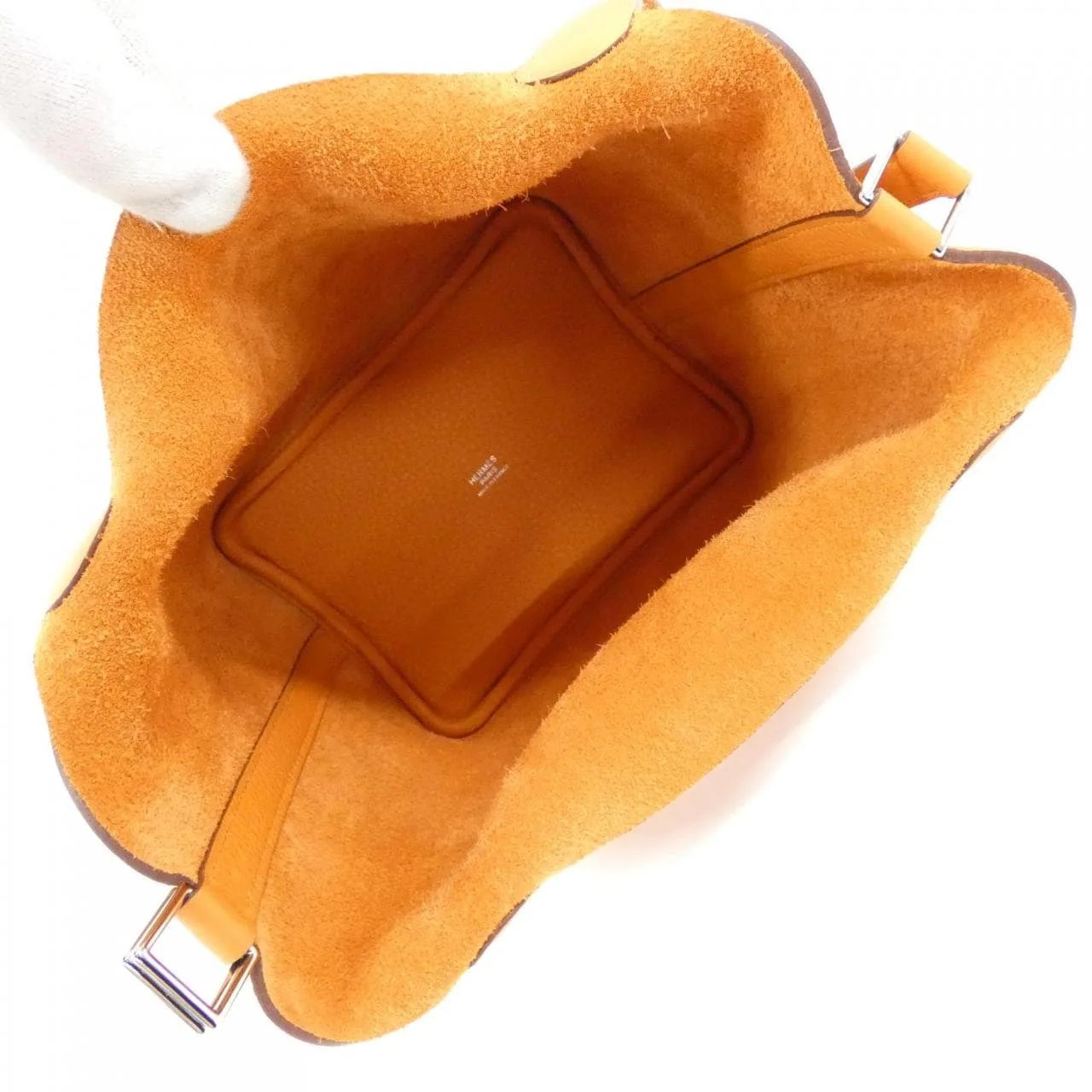 HERMES Picotin 056289CK Handbag Clemence 橙色 Clemence 皮 中古品A - 縮圖 8