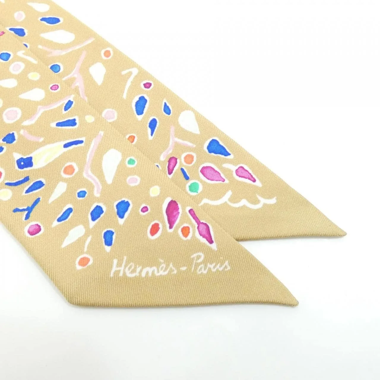 HERMES 063755S Scarf Camel Rank A - Thumbnail 2