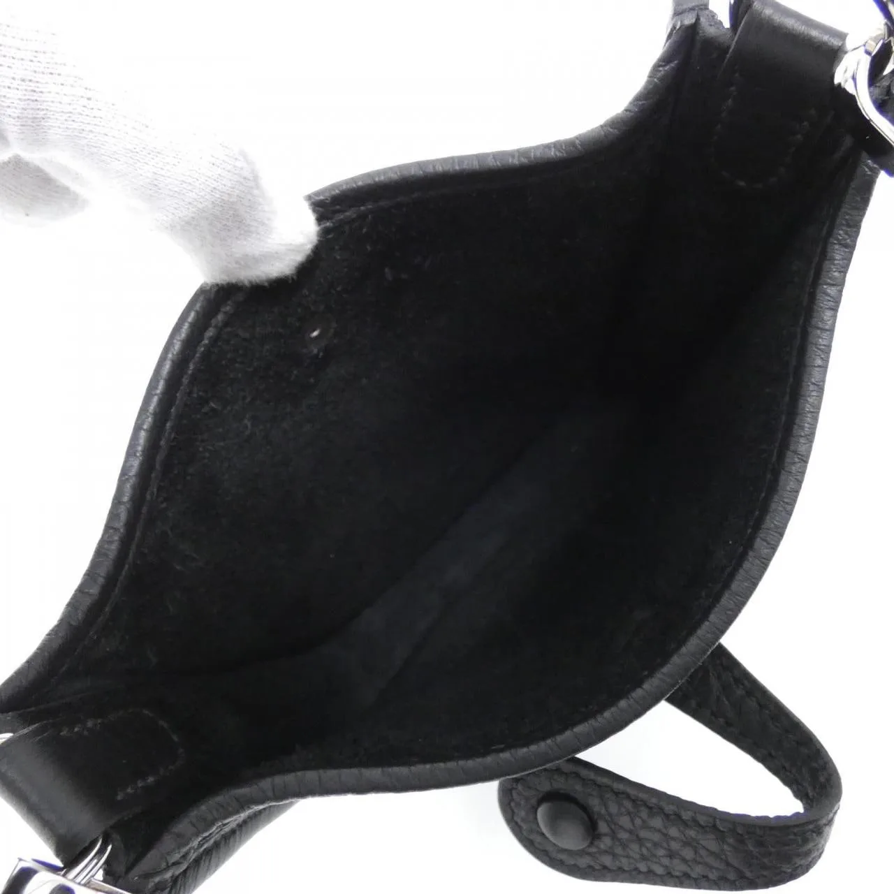 HERMES 069426CK Shoulder Clemence Black Clemence Leather - Thumbnail 5