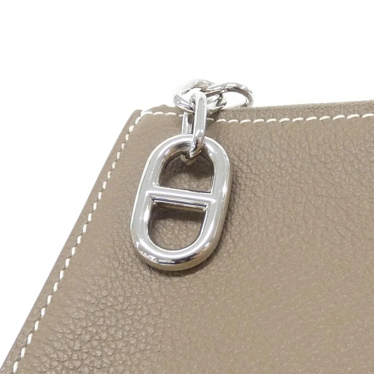 HERMES 084321CK Pouch Etoupe Rank A - Thumbnail 3