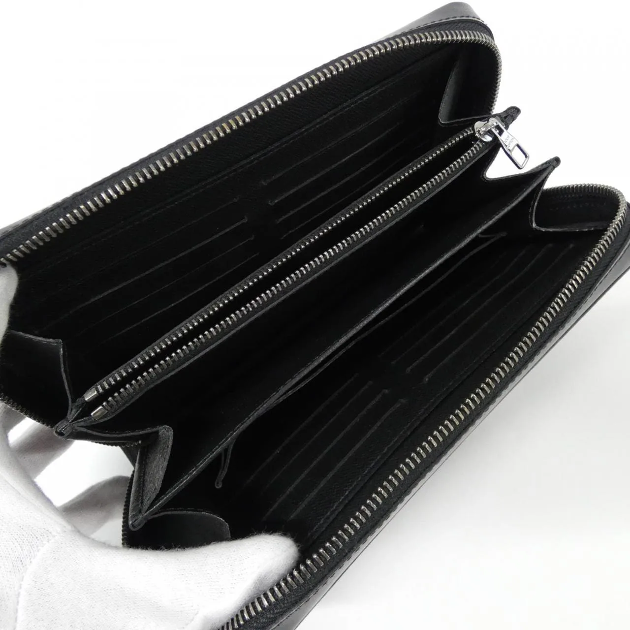 LOUIS VUITTON Eclipse M61698 Wallet Monogram 黑色 Monogram 中古品B - 縮圖 7