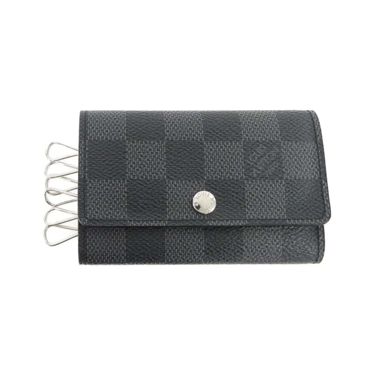 LOUIS VUITTON N62662 Key Case Damier Black