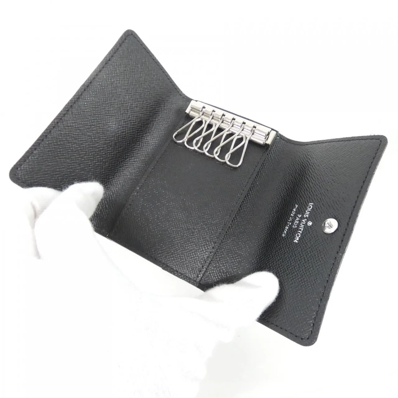 LOUIS VUITTON N62662 Key Case Damier Black Damier Rank A - Thumbnail 3