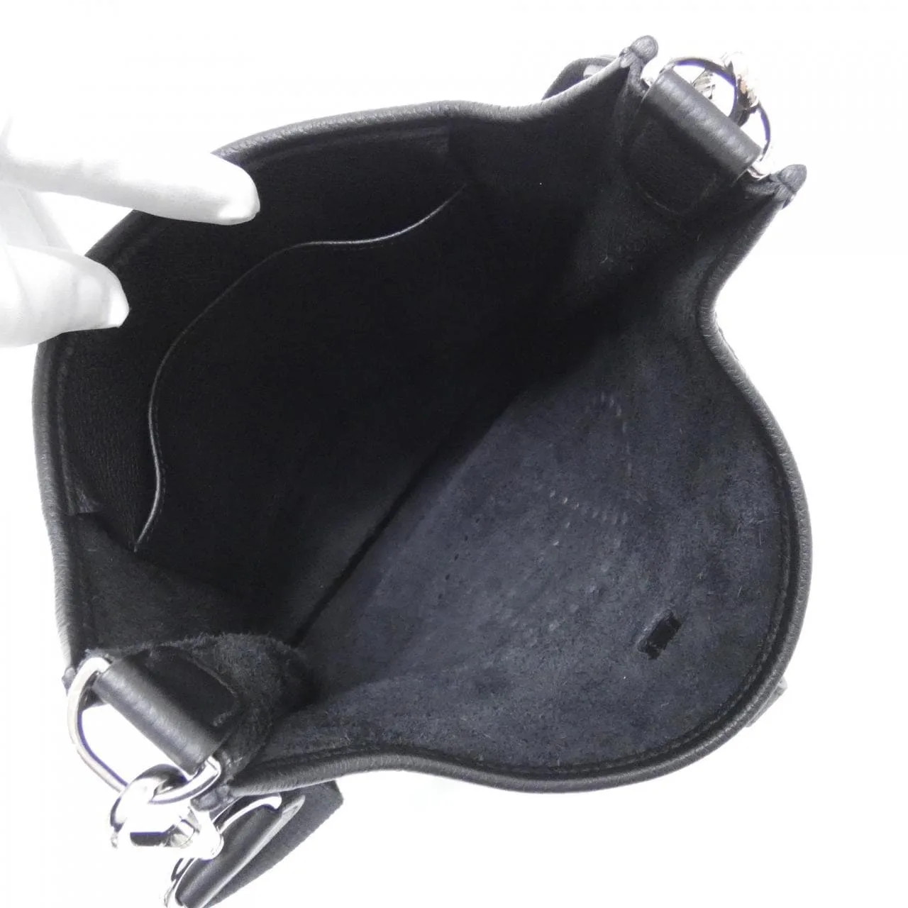 HERMES Evelyne 038084CK Shoulder Clemence 黑色 Clemence 皮 中古品A - 縮圖 6