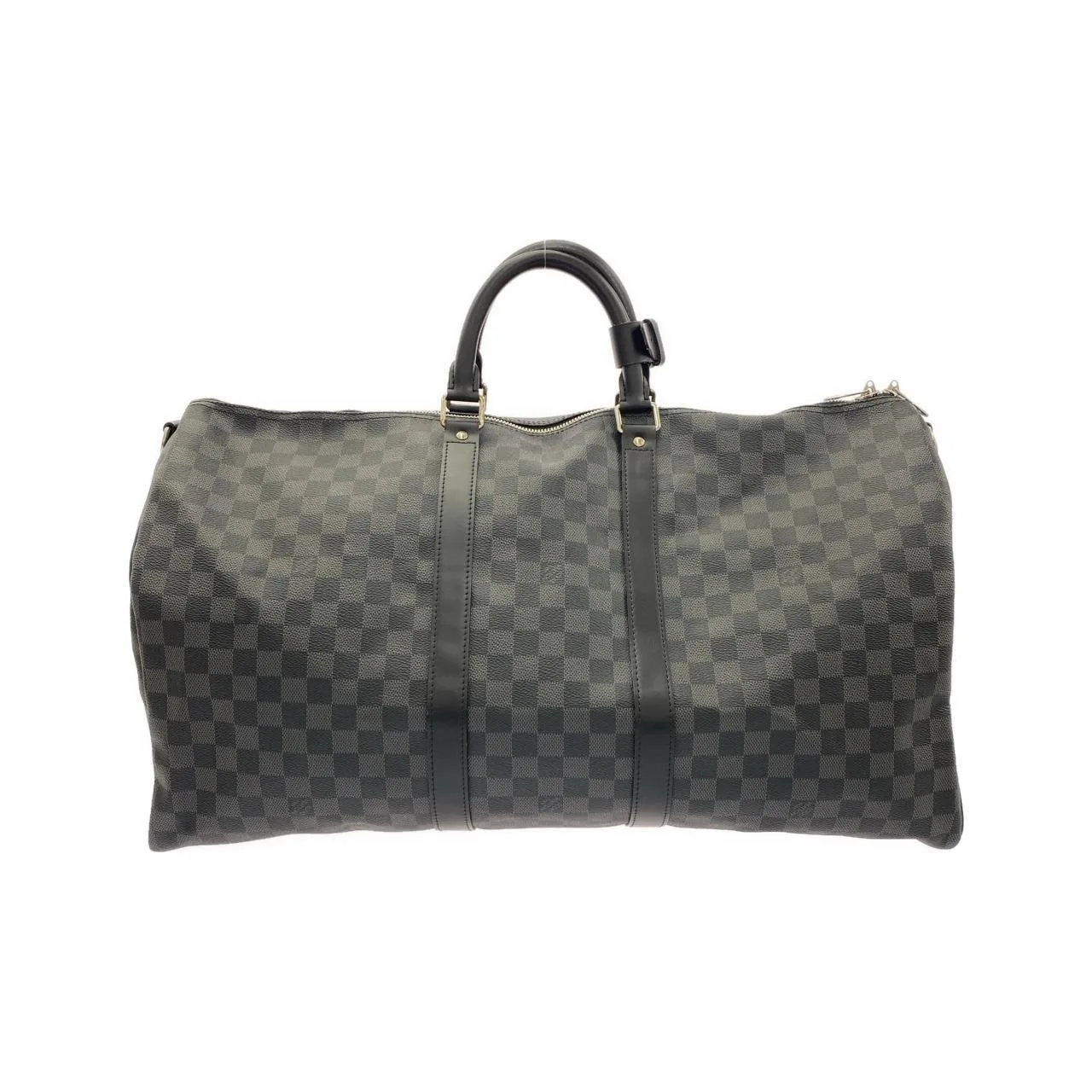 LOUIS VUITTON Keepall N41413 Boston Damier 黑色 Damier 中古品A - 縮圖 2