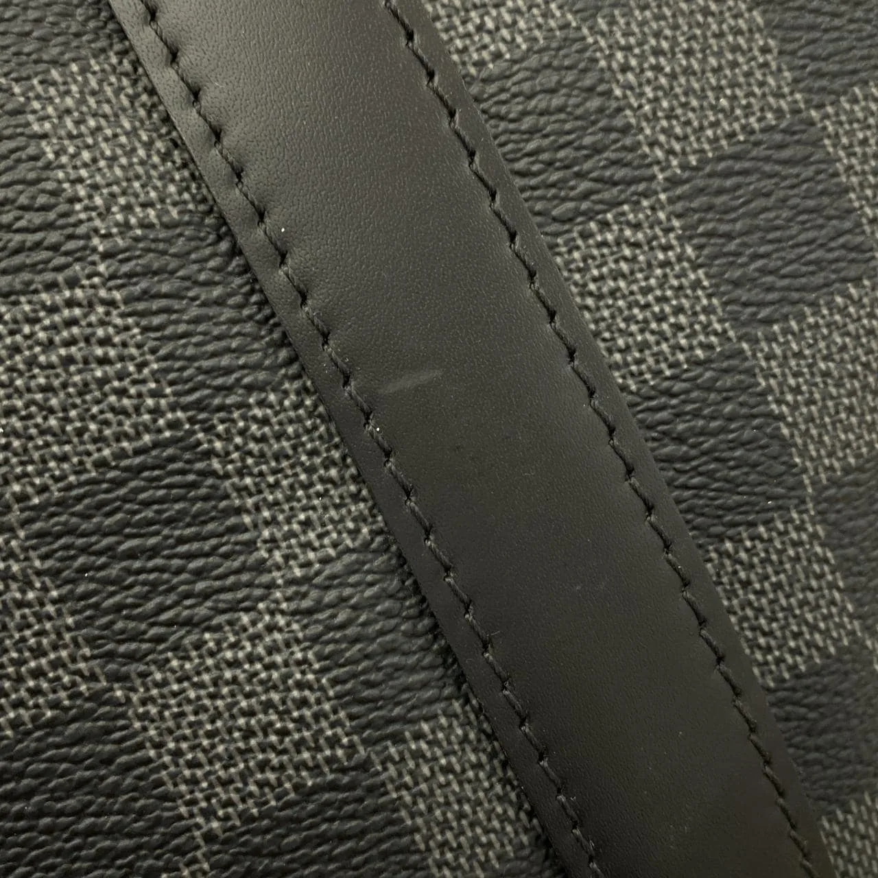LOUIS VUITTON Keepall N41413 Boston Damier 黑色 Damier 中古品A - 縮圖 5