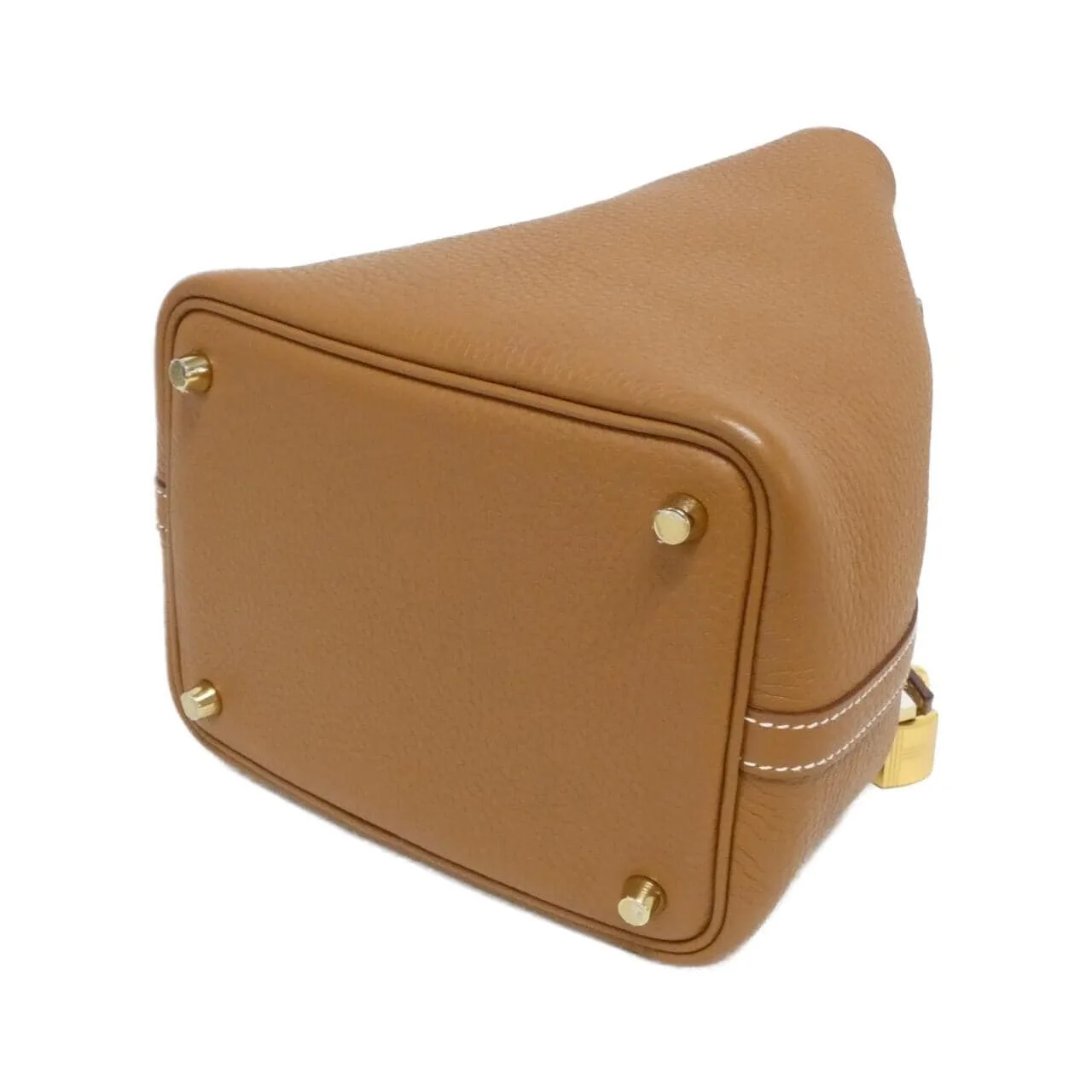 HERMES Picotin 056289CC Handbag Clemence Gold Clemence Leather Rank A - Thumbnail 2