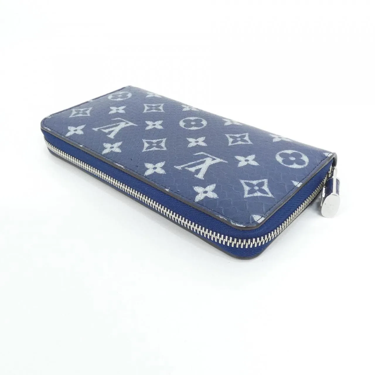 LOUIS VUITTON N81186 Wallet Leather 藍色 皮革 中古品A - 縮圖 2