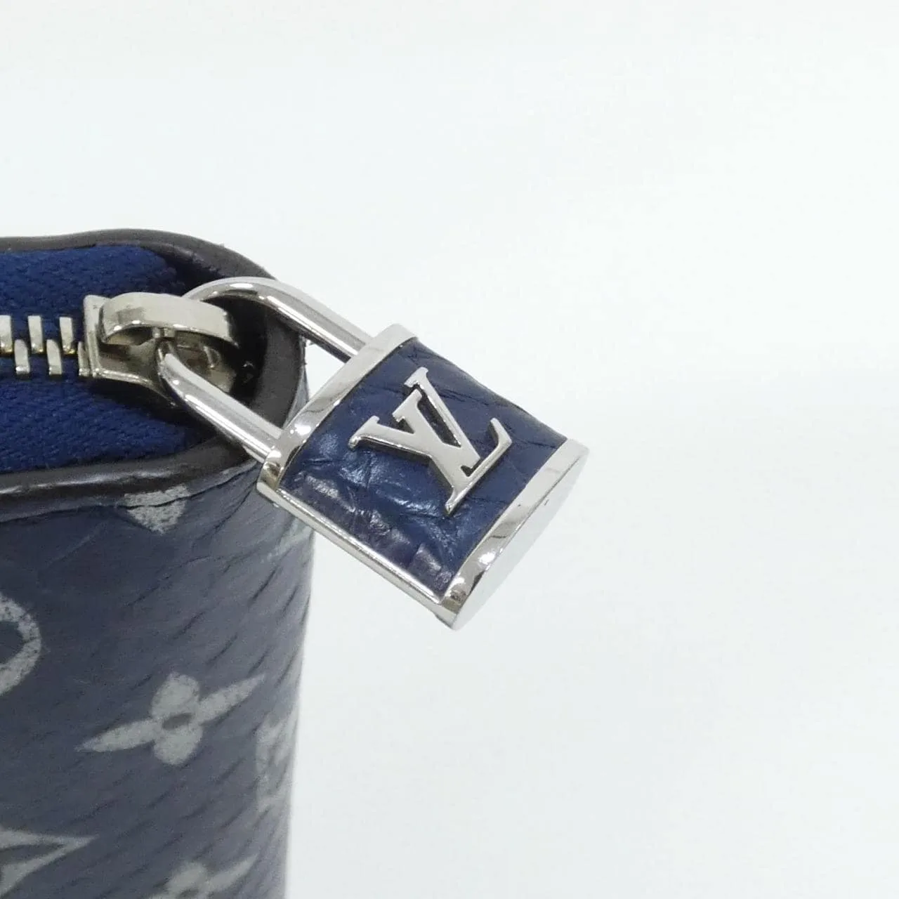 LOUIS VUITTON N81186 Wallet Leather 藍色 皮革 中古品A - 縮圖 3