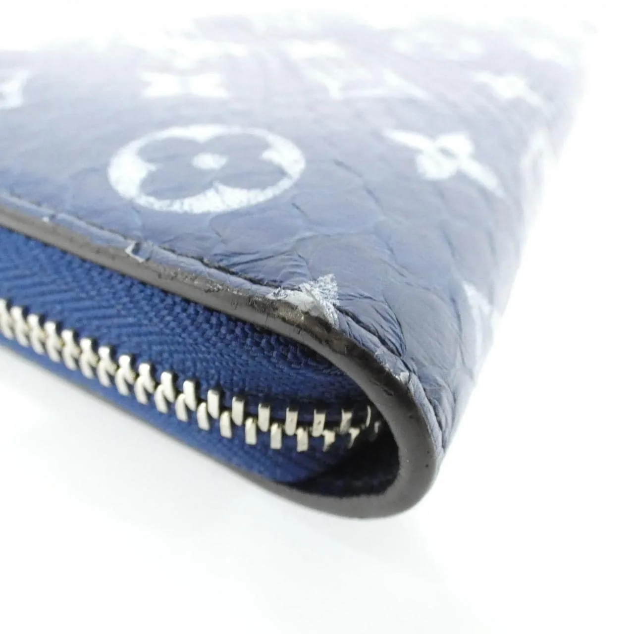 LOUIS VUITTON N81186 Wallet Leather 藍色 皮革 中古品A - 縮圖 4