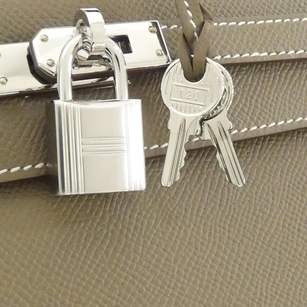 HERMES 038416CK Handbag Epsom Etoupe Epsom Leather - Thumbnail 4