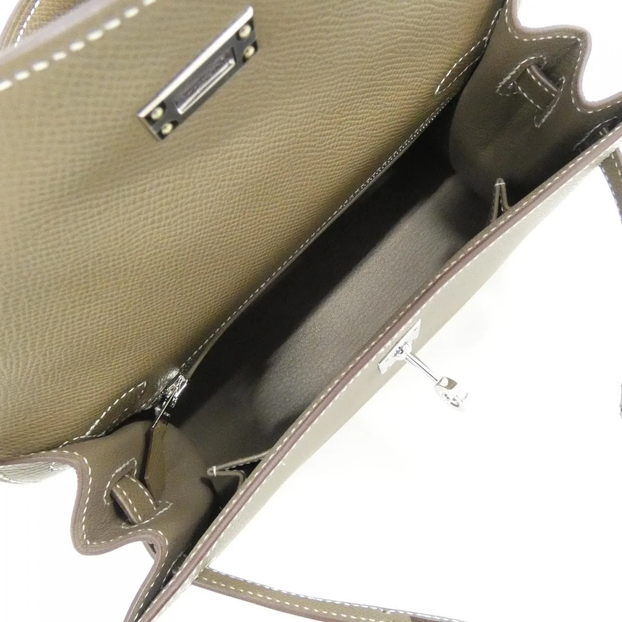 HERMES 038416CK Handbag Epsom Etoupe Epsom Leather - Thumbnail 7