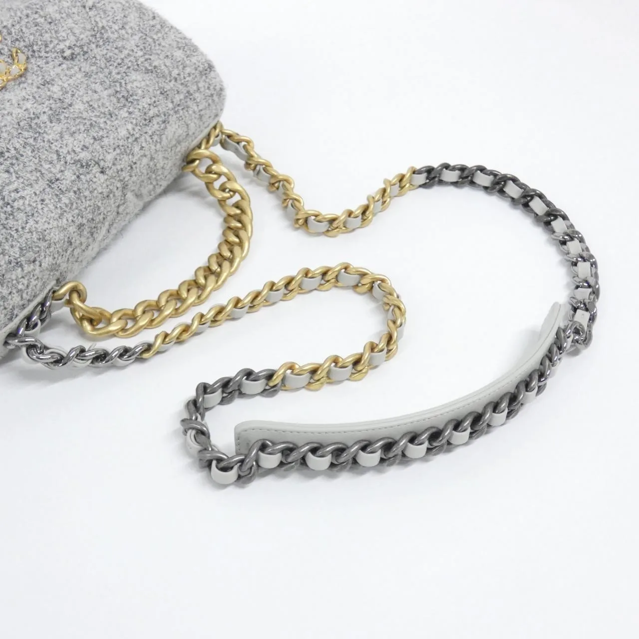 CHANEL Chanel 19 AS1160 Shoulder Tweed Grey Tweed Rank A - Thumbnail 5