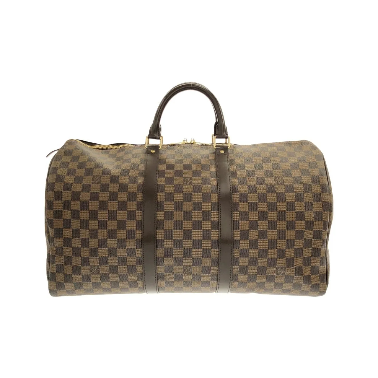 LOUIS VUITTON Keepall N41427 Boston Damier 黑色 Damier 中古品A - 縮圖 2