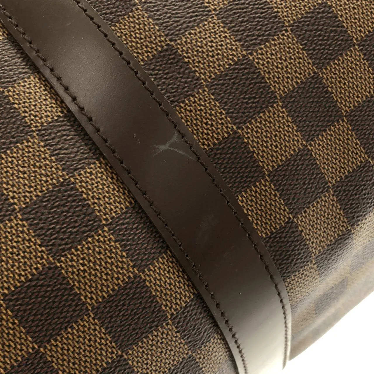 LOUIS VUITTON Keepall N41427 Boston Damier 黑色 Damier 中古品A - 縮圖 4
