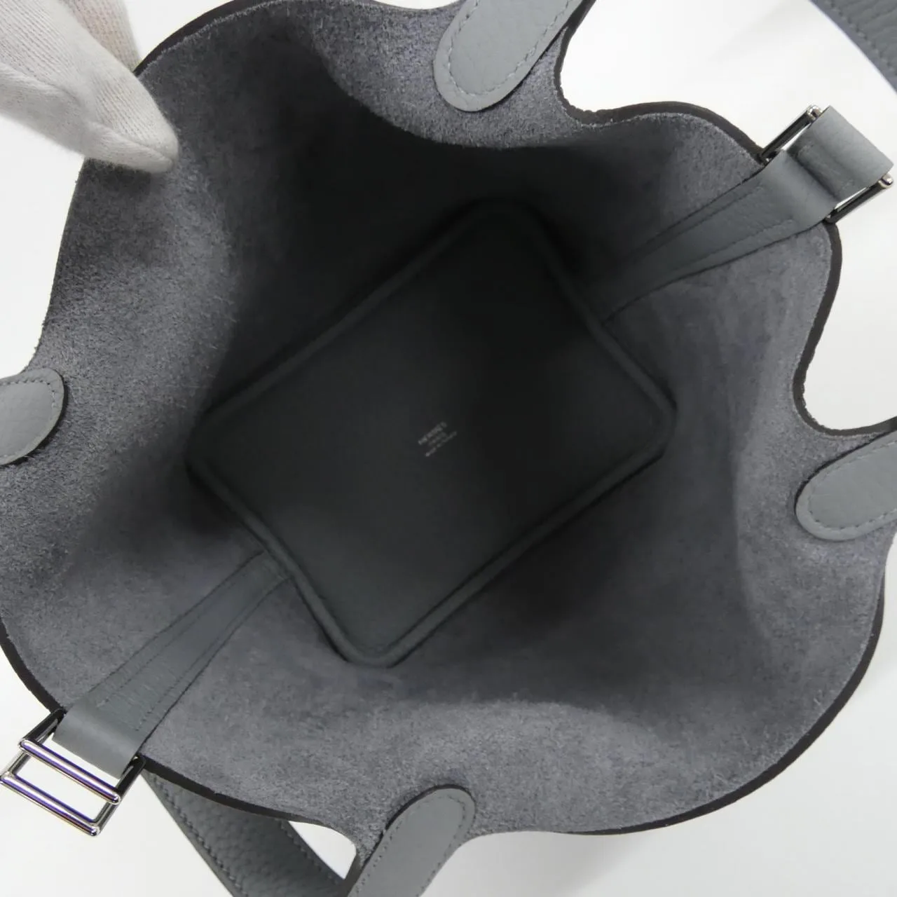 HERMES Picotin 056289CK Handbag Clemence Clemence Leather Unused - Thumbnail 5