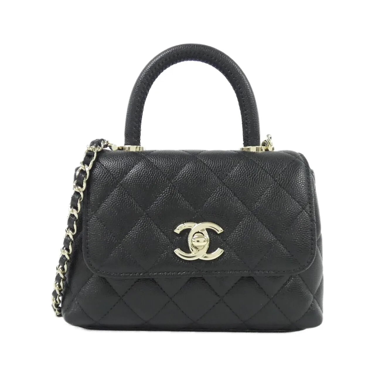 CHANEL AP4244 Wallet Grained Calfskin Black
