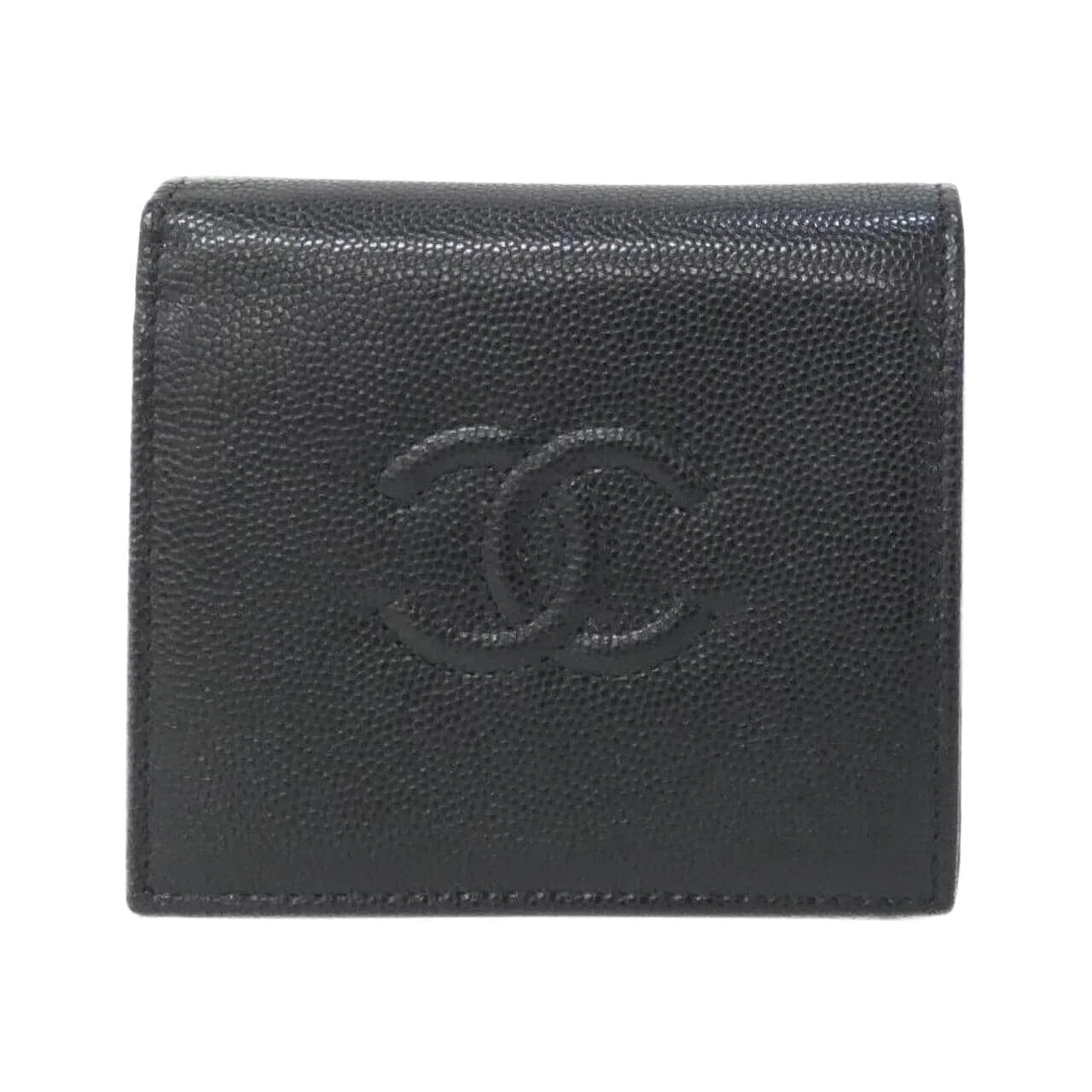 CHANEL AP4656 Wallet Grained Calfskin Black