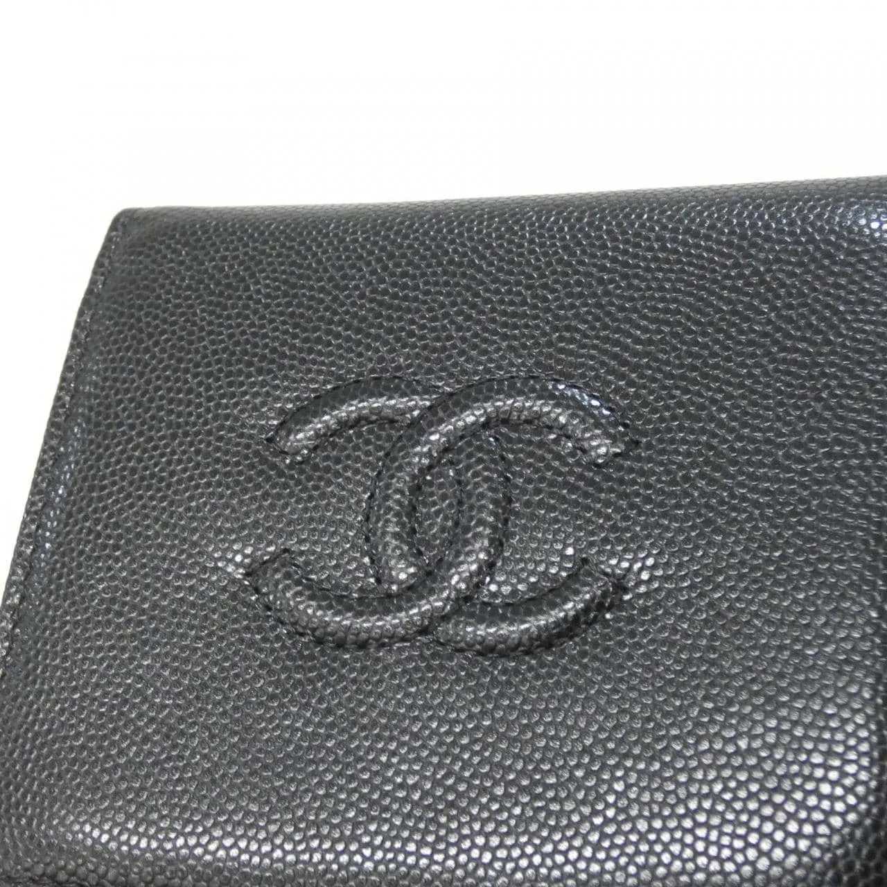 CHANEL AP4656 Wallet Grained Calfskin 黑色 荔枝紋牛皮 中古品A - 縮圖 3