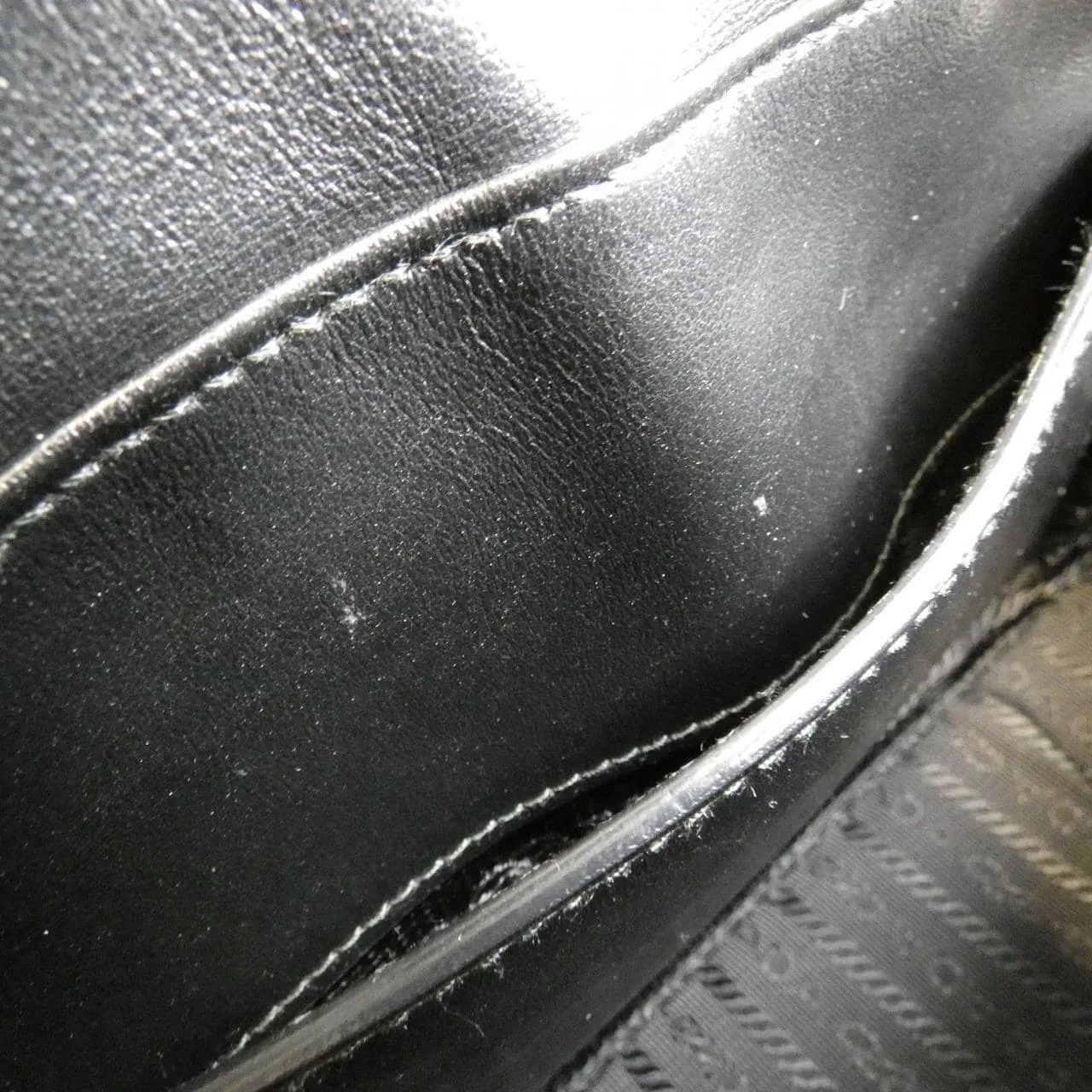 PRADA 1BH083 Shoulder 黑色 中古品A - 縮圖 8