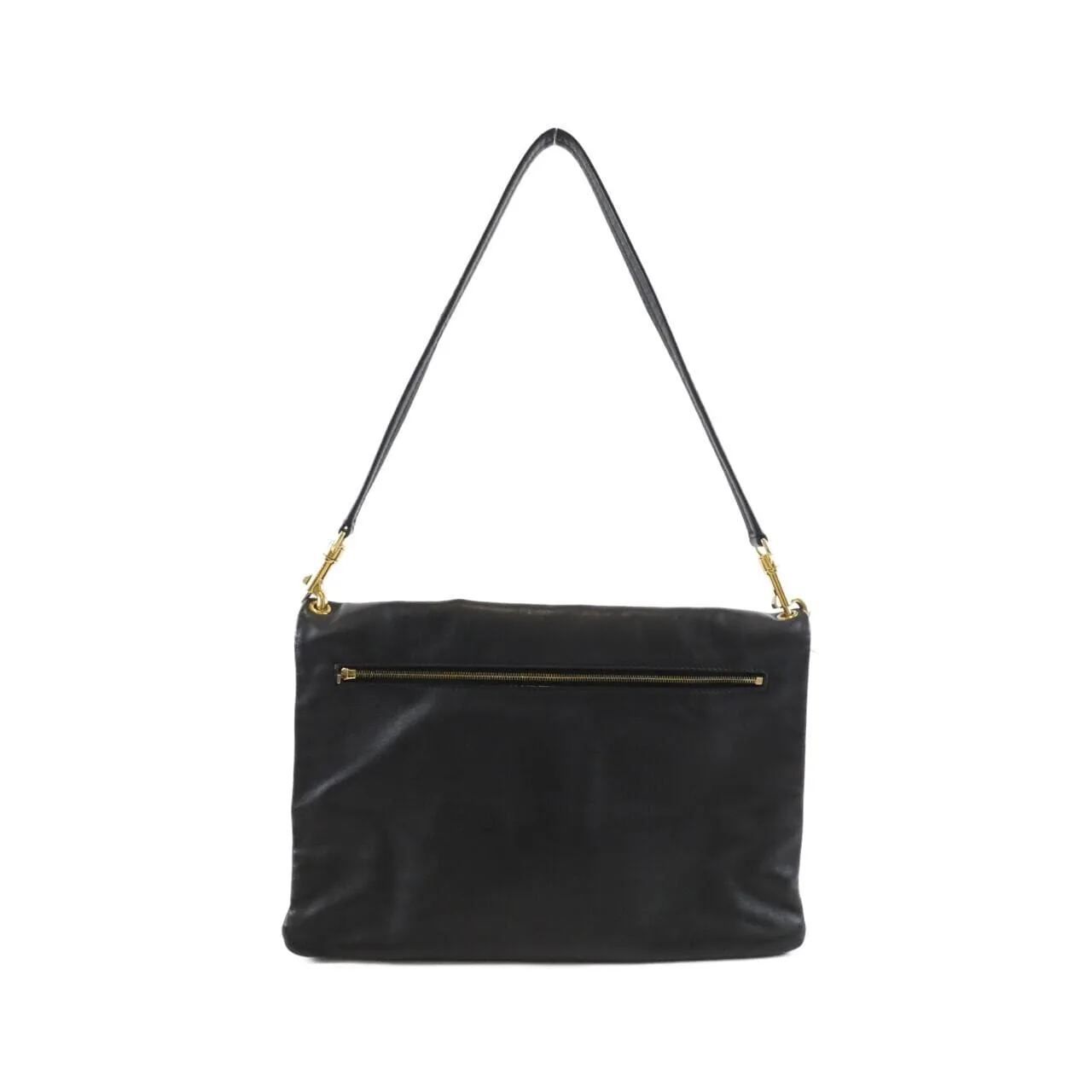 CELINE Handbag Leather 黑色 皮革 中古品B - 縮圖 2