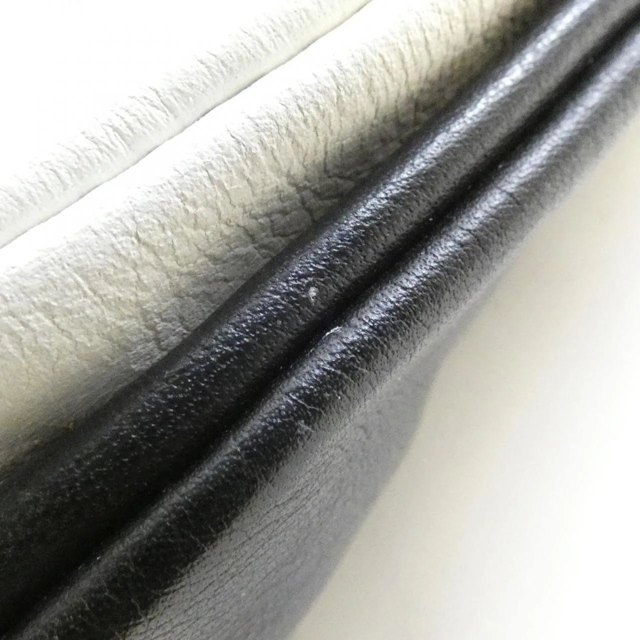 CELINE Handbag Leather 黑色 皮革 中古品B - 縮圖 4