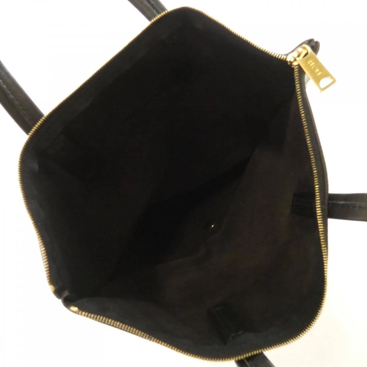 CELINE Handbag Leather 黑色 皮革 中古品B - 縮圖 8
