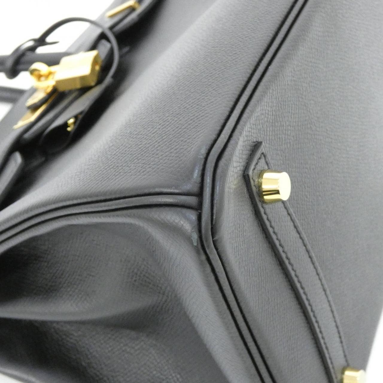 HERMES Birkin 041701CC Handbag Epsom 黑色 Epsom 皮 中古品A - 縮圖 3