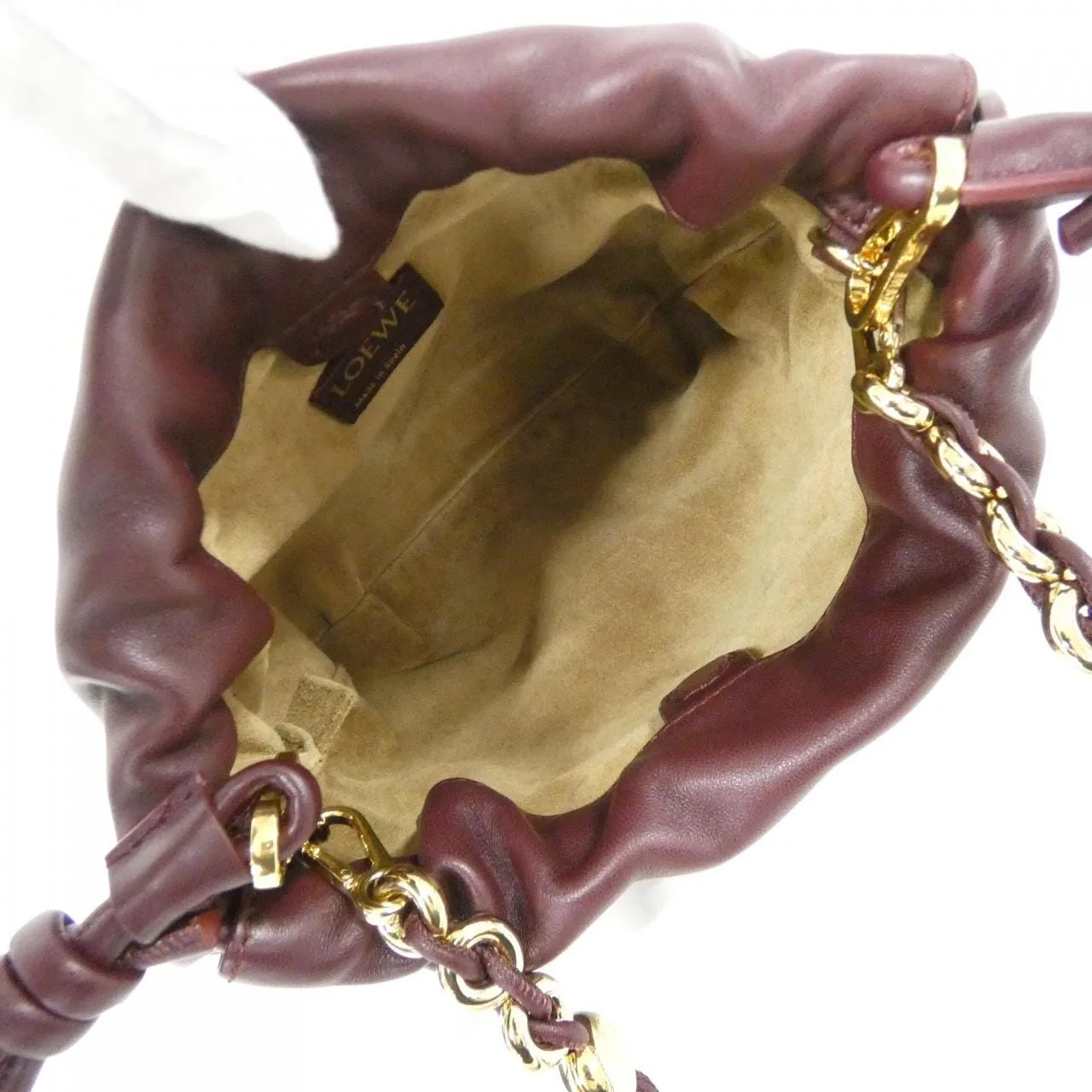 LOEWE Flamenco A914CBPX03 Handbag Lambskin 黑色 羊皮 中古品A - 縮圖 6