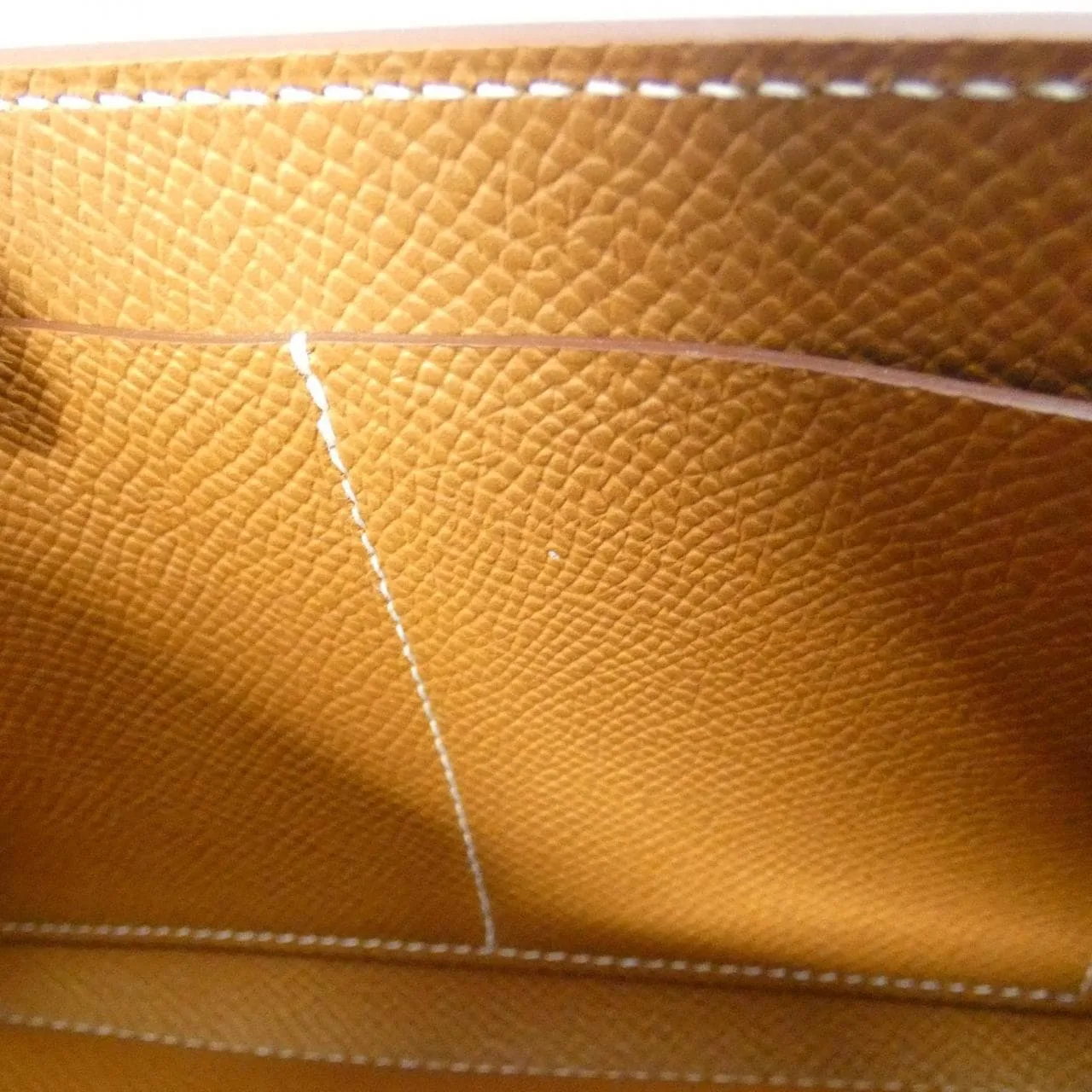 HERMES Kelly 080253CK Wallet Epsom Gold Epsom Leather Rank A - Thumbnail 7