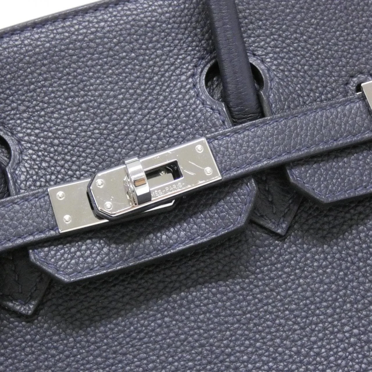 HERMES Birkin 041344CK Handbag Togo Blue Togo Leather Rank A - Thumbnail 6