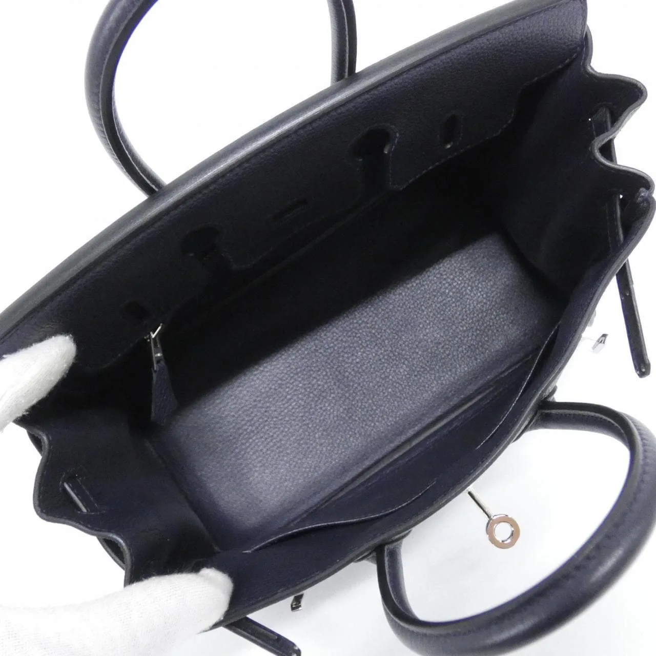 HERMES Birkin 041344CK Handbag Togo Blue Togo Leather Rank A - Thumbnail 9