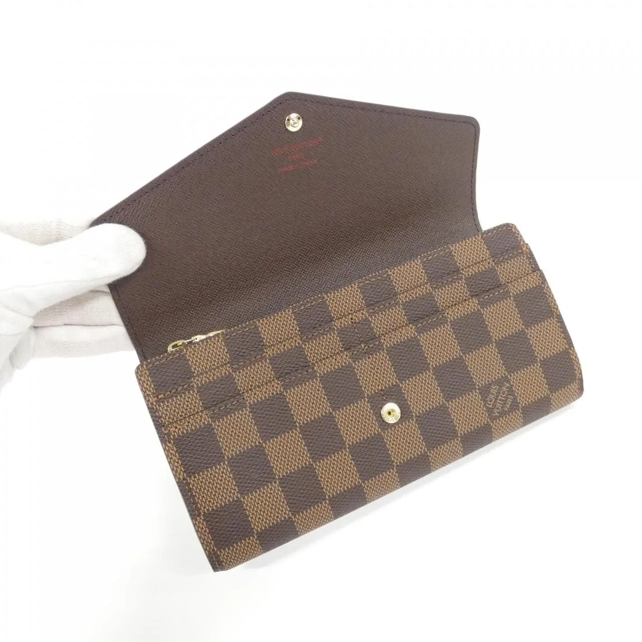 LOUIS VUITTON N63209 Wallet Damier 黑色 Damier 中古品A - 縮圖 3