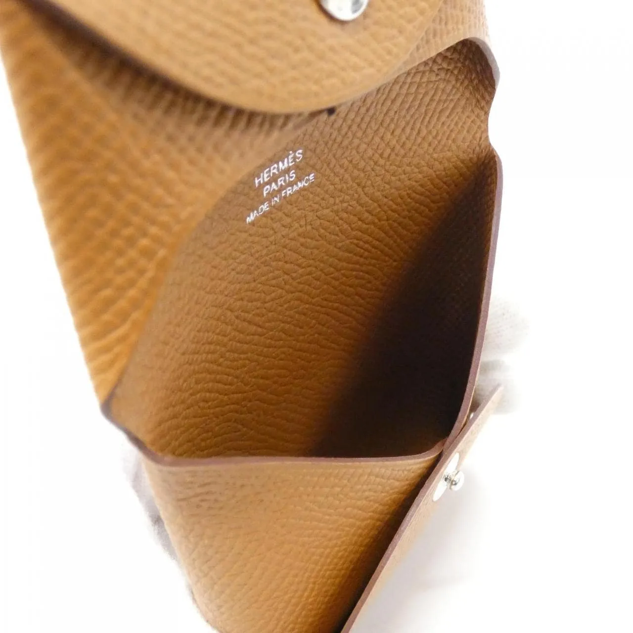 HERMES 041054CK Coin Case Epsom 金色 Epsom 皮 中古品A - 縮圖 3