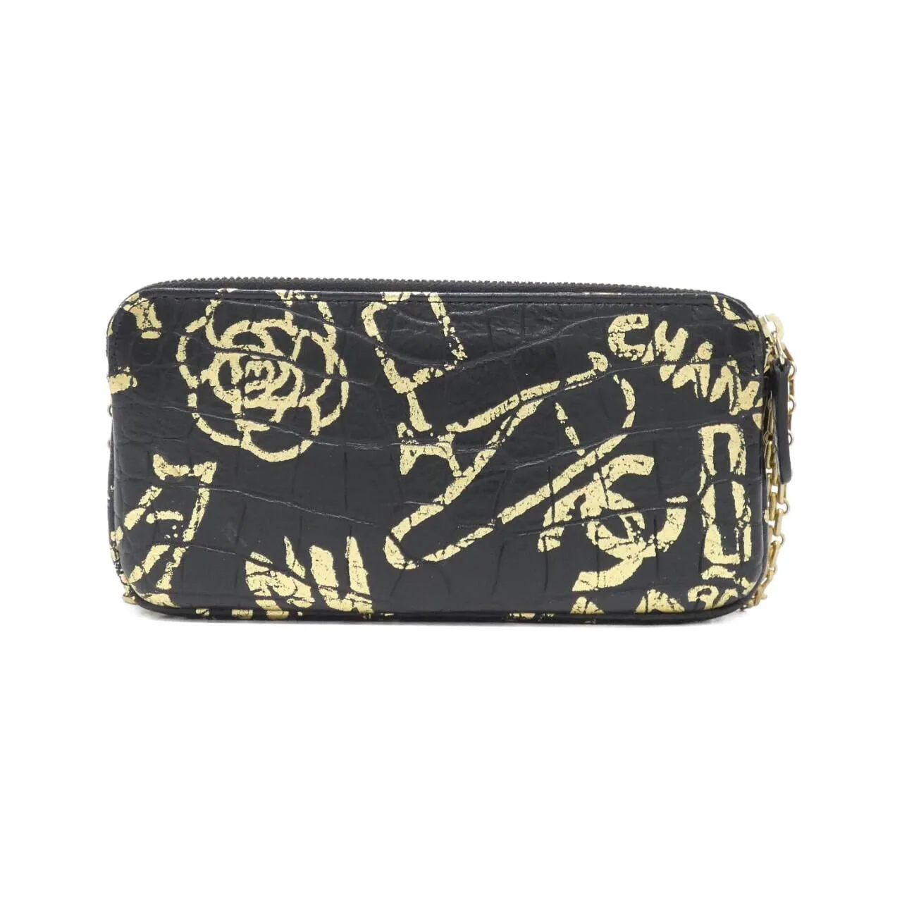 CHANEL Wallet Crocodile Black Crocodile Rank A - Thumbnail 2