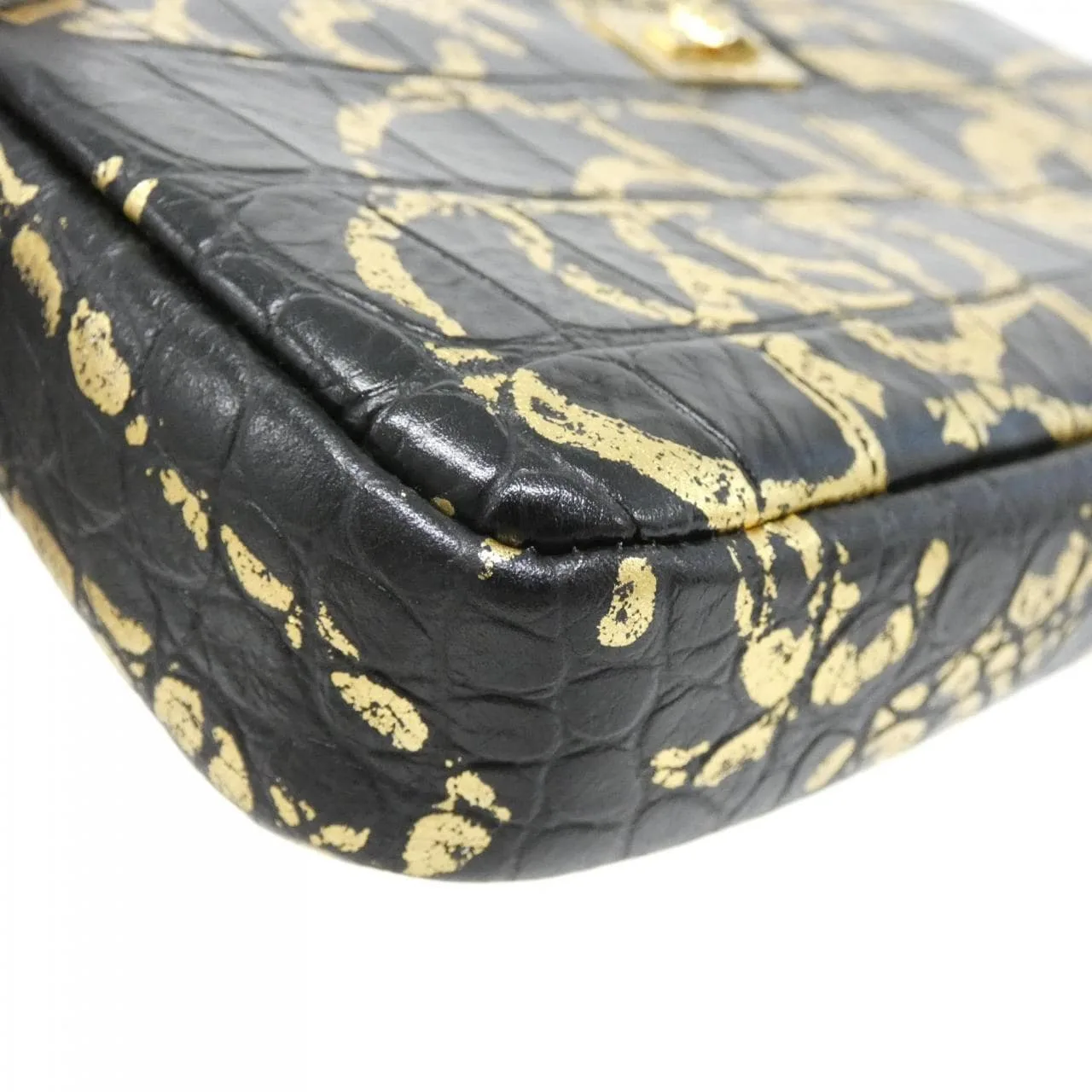 CHANEL Wallet Crocodile Black Crocodile Rank A - Thumbnail 3