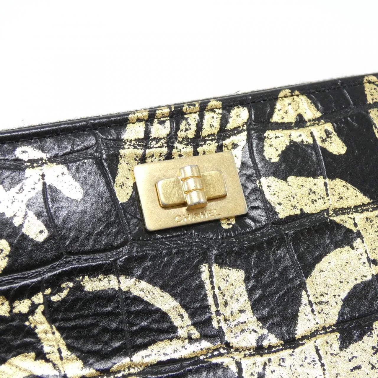 CHANEL Wallet Crocodile Black Crocodile Rank A - Thumbnail 4