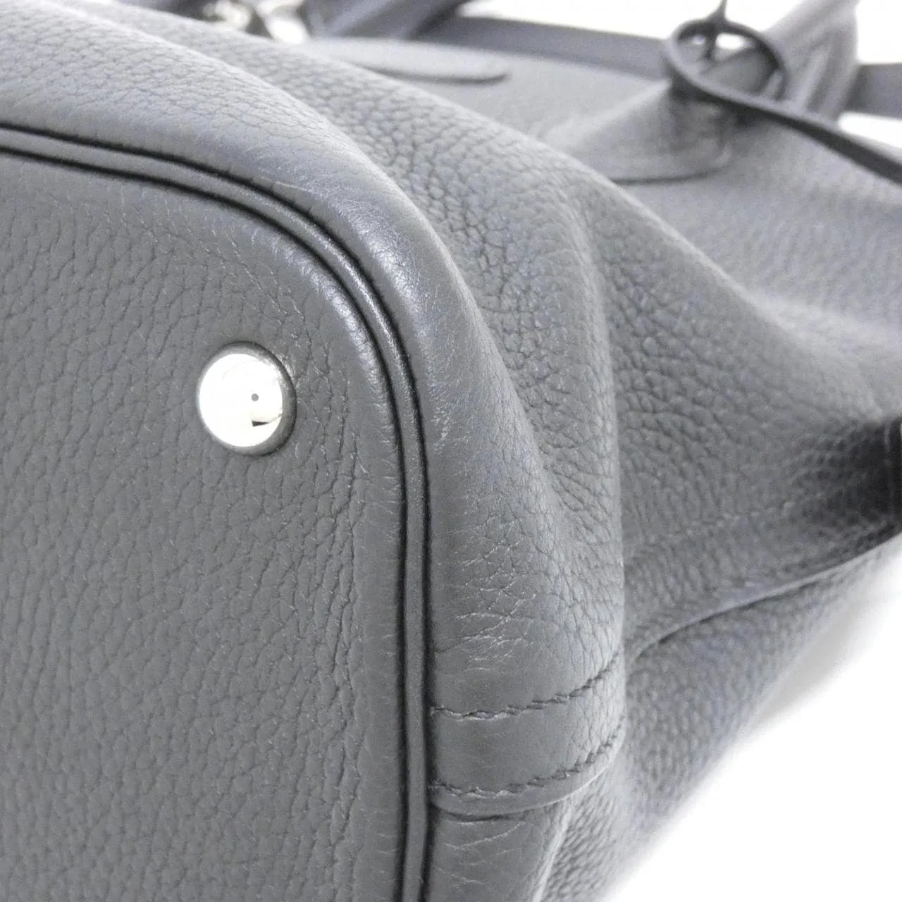 HERMES Bolide 073419CK Handbag Clemence 黑色 Clemence 皮 中古品B - 縮圖 3