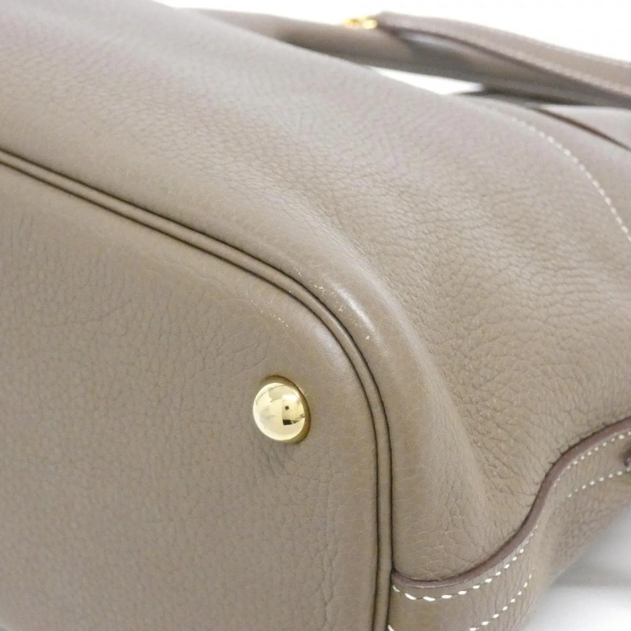 HERMES Bolide 073419CC Handbag Clemence Etoupe Clemence Leather Rank B - Thumbnail 3