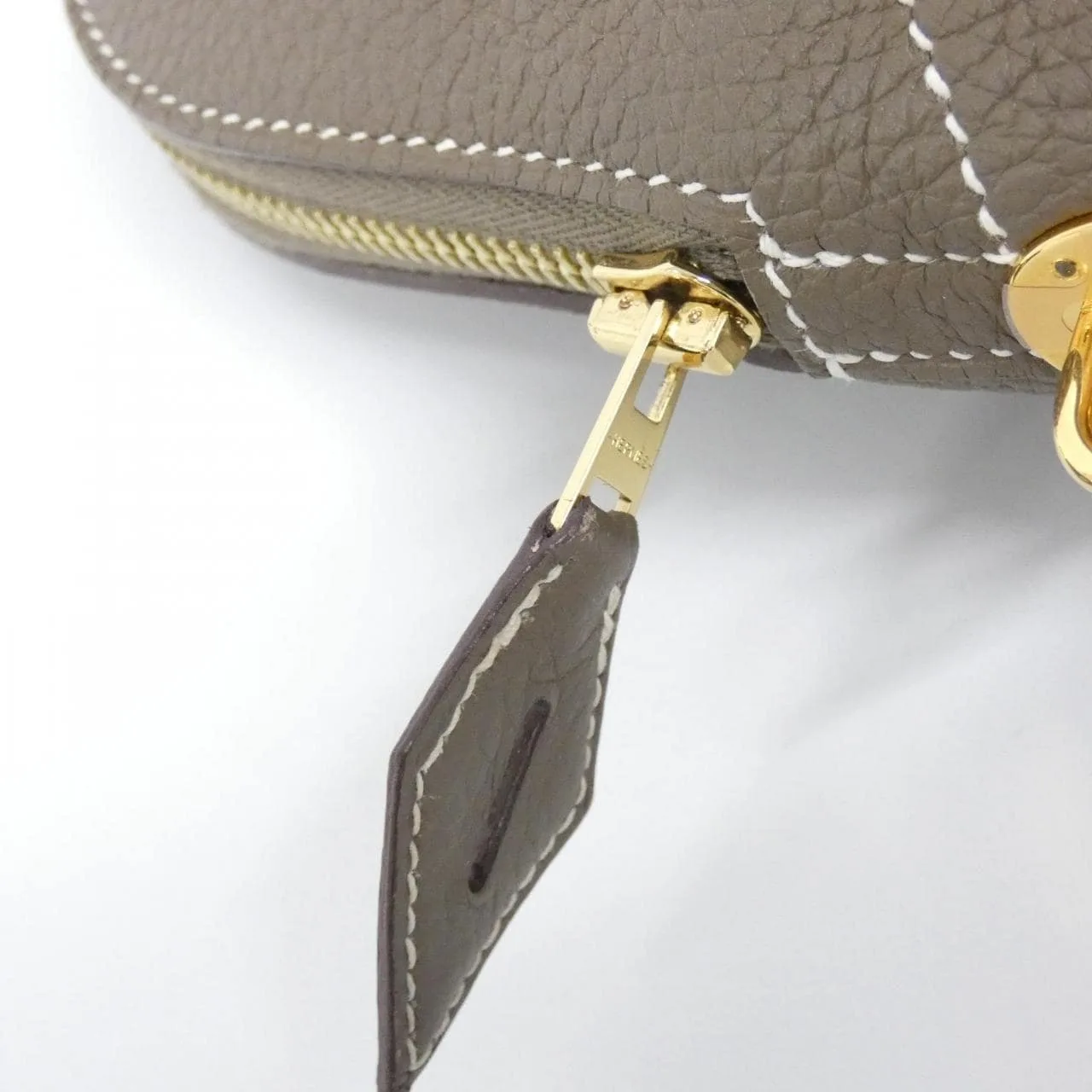 HERMES Bolide 073419CC Handbag Clemence Etoupe Clemence Leather Rank B - Thumbnail 4