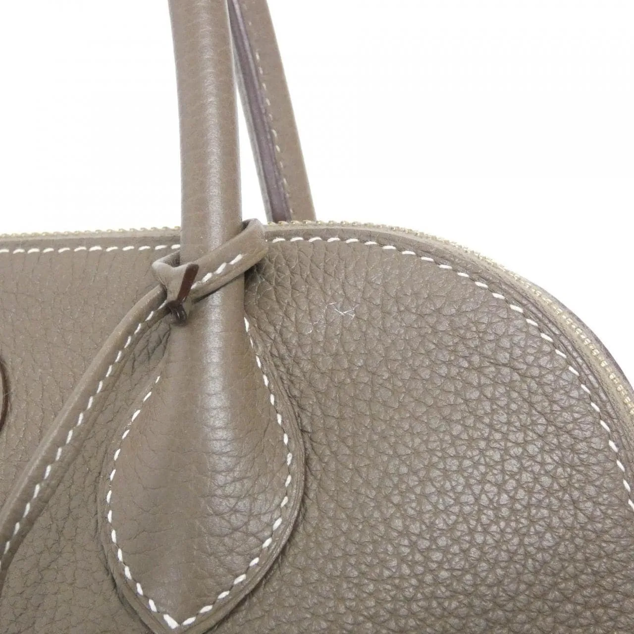 HERMES Bolide 073419CC Handbag Clemence Etoupe Clemence Leather Rank B - Thumbnail 5