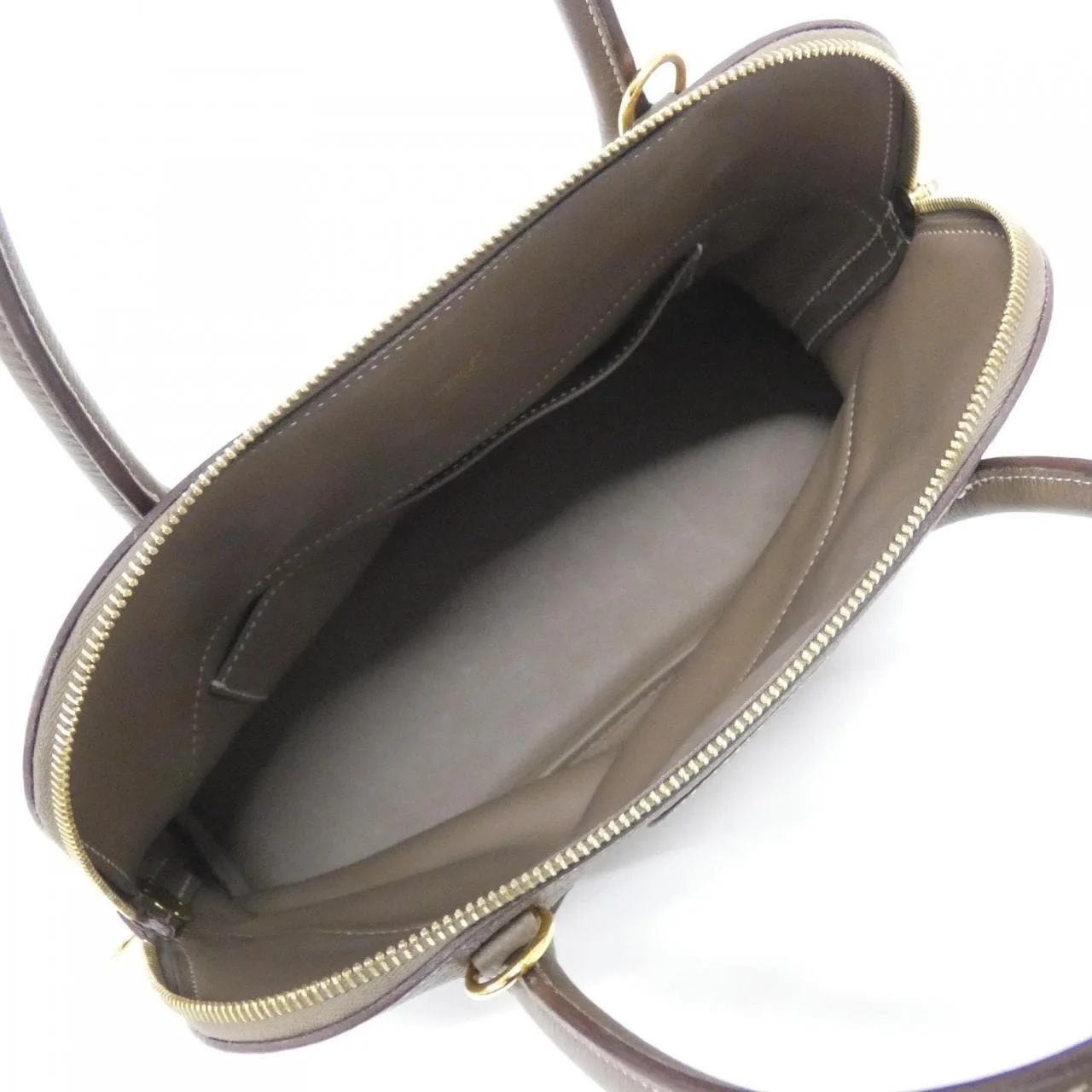 HERMES Bolide 073419CC Handbag Clemence Etoupe Clemence Leather Rank B - Thumbnail 9