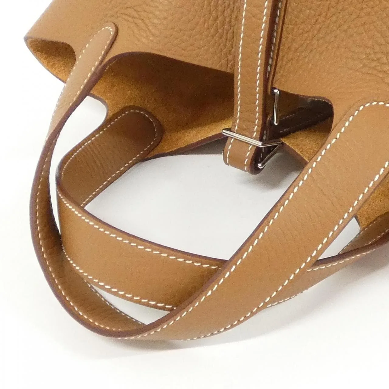 HERMES Picotin 056289CK Handbag Clemence Gold Clemence Leather Unused - Thumbnail 4