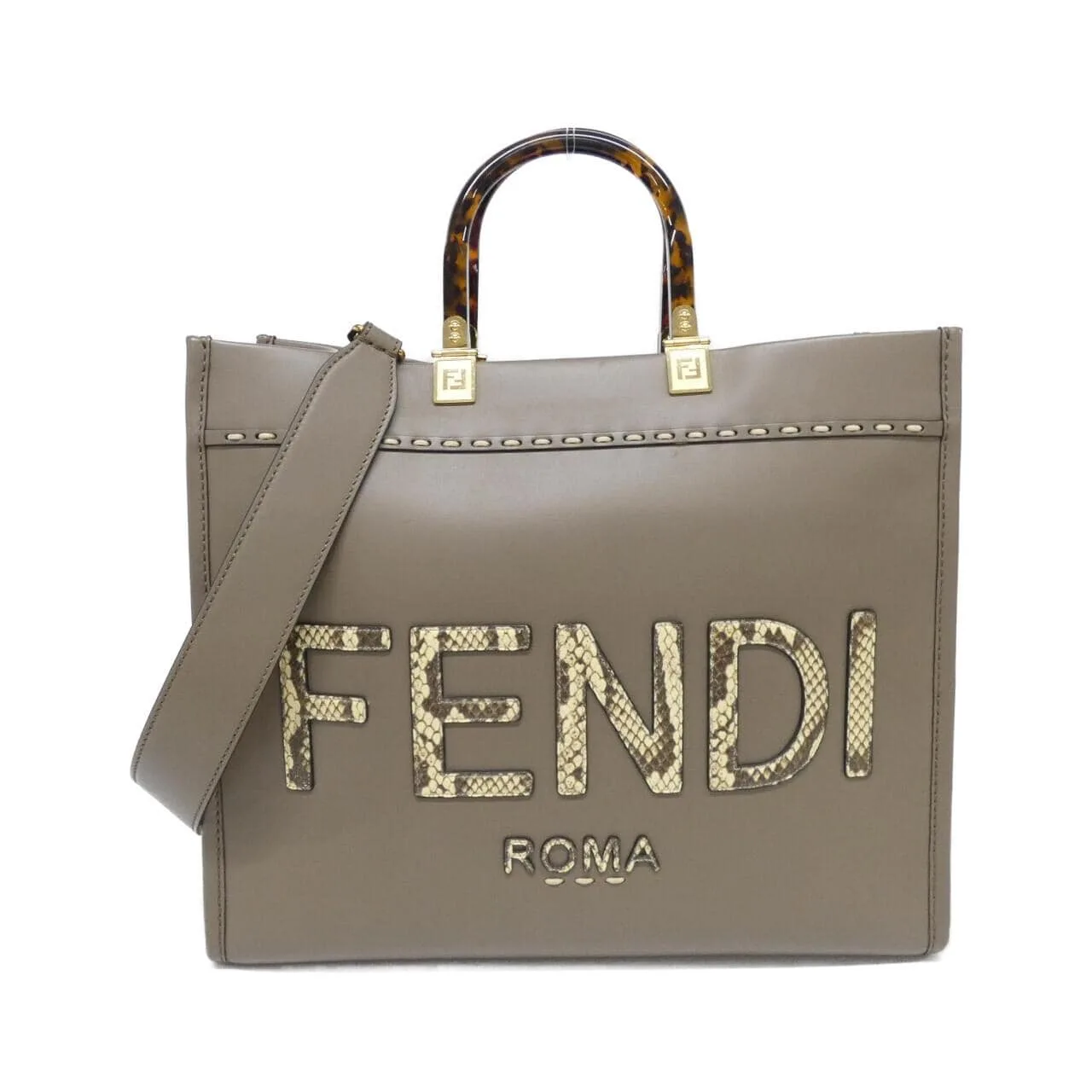 FENDI Sunshine Shopper 8BH386 AHN5 Handbag Black
